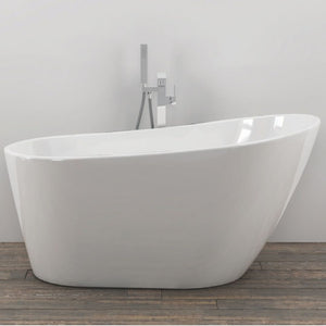 Vasca da bagno free standing 005 acrilico bianco lucido ovale *** misure l150xh72xp80, confezione 1