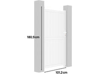 Cancello Pedonale Alluminio 101x181 cm Bianco Moderno Habitat et Jardin