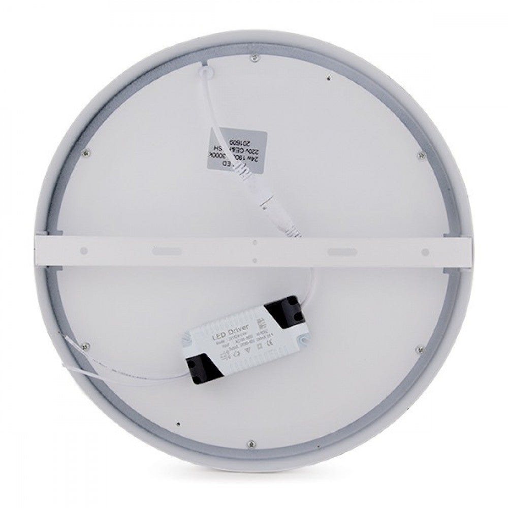 Plafoniera LED soffitto lampada parete muro 25W resa 250W luce interni ripostiglio bagno 230V TONDO LUCE FREDDA 6400K