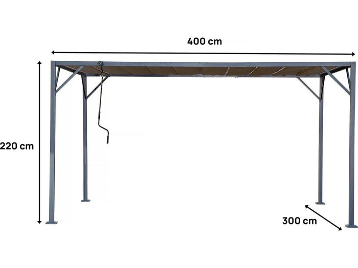 Habitat et Jardin Pergola Bioclimatica 3x4m Alluminio Grigio Talpa Autoportante