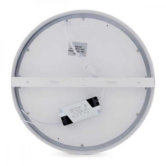 Plafoniera LED soffitto lampada parete muro 25W resa 250W luce interni ripostiglio bagno 230V TONDO LUCE CALDA 3000K