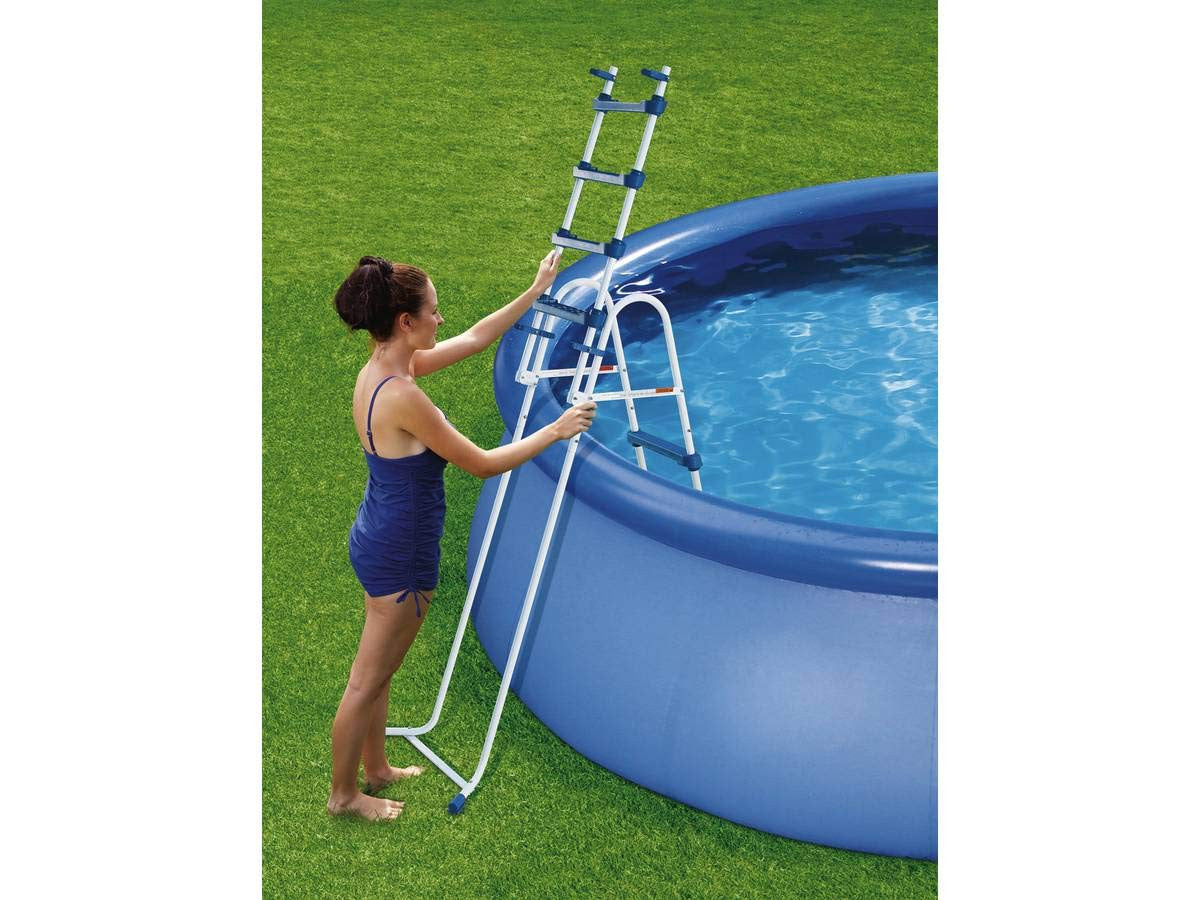 Habitat et Jardin Scala Piscina Gradini Pieghevoli 132cm Metallo Bianco Blu