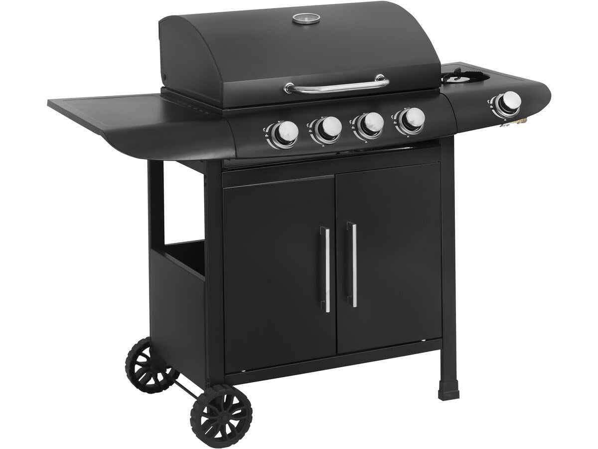 Habitat et Jardin Barbecue a Gas 5+1 Fornelli 14,5 kW Griglia Acciaio Inox