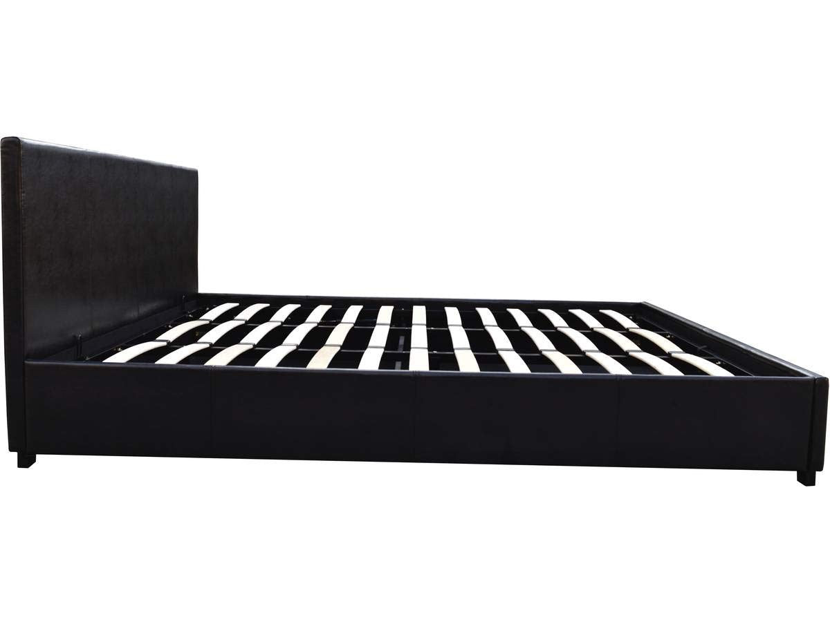 Habitat et Jardin Letto Doppio 180x200 cm Nero Con Cassettone