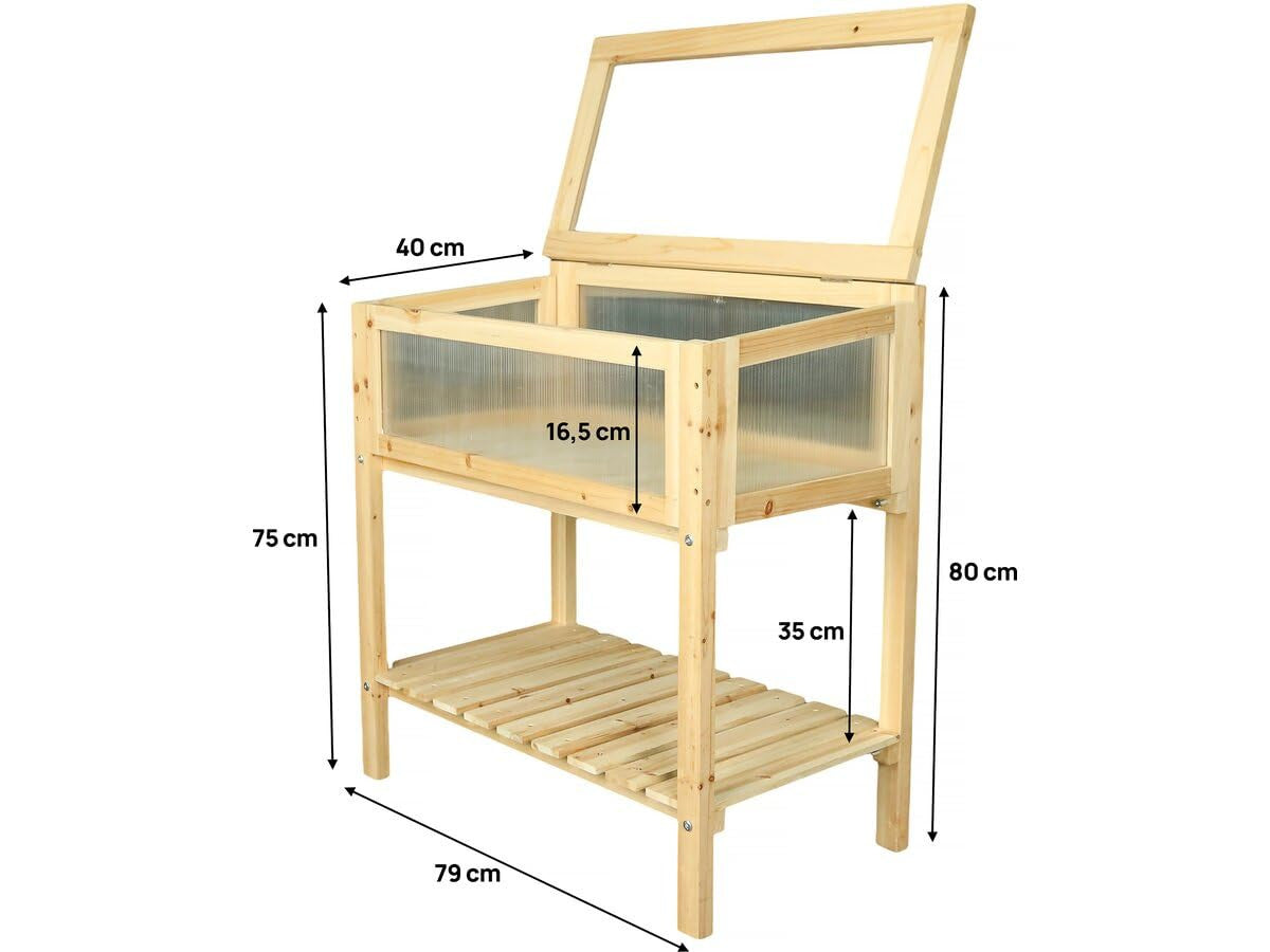 Habitat et Jardin Orto Rialzato Quadrato Legno FSC con Piedi 78x40x79,5cm