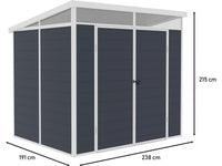 Casetta da Giardino in Resina 4,54 m² Grigia Habitat et Jardin