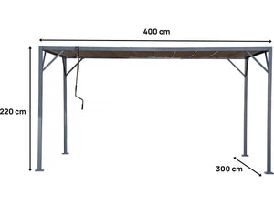 Habitat et Jardin Pergola Bioclimatica 3x4m Alluminio Grigio Talpa Autoportante