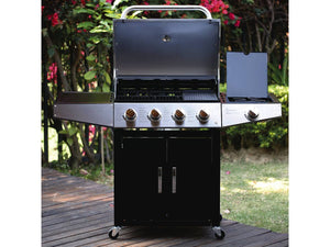 Habitat et Jardin Barbecue a Gas 5 Bruciatori + 1 Laterale 15.2 kW Nero