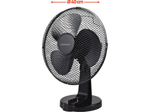 Daewoo Ventilatore a Piantana 30 cm 45W 3 Velocità Nero