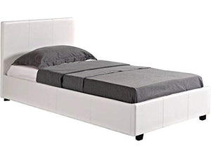 Habitat et Jardin Letto con Contenitore 90x190cm Bianco in Compensato