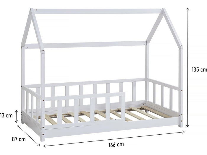 Letto a capanna 80x160 cm in legno bianco Habitat et Jardin per bambini