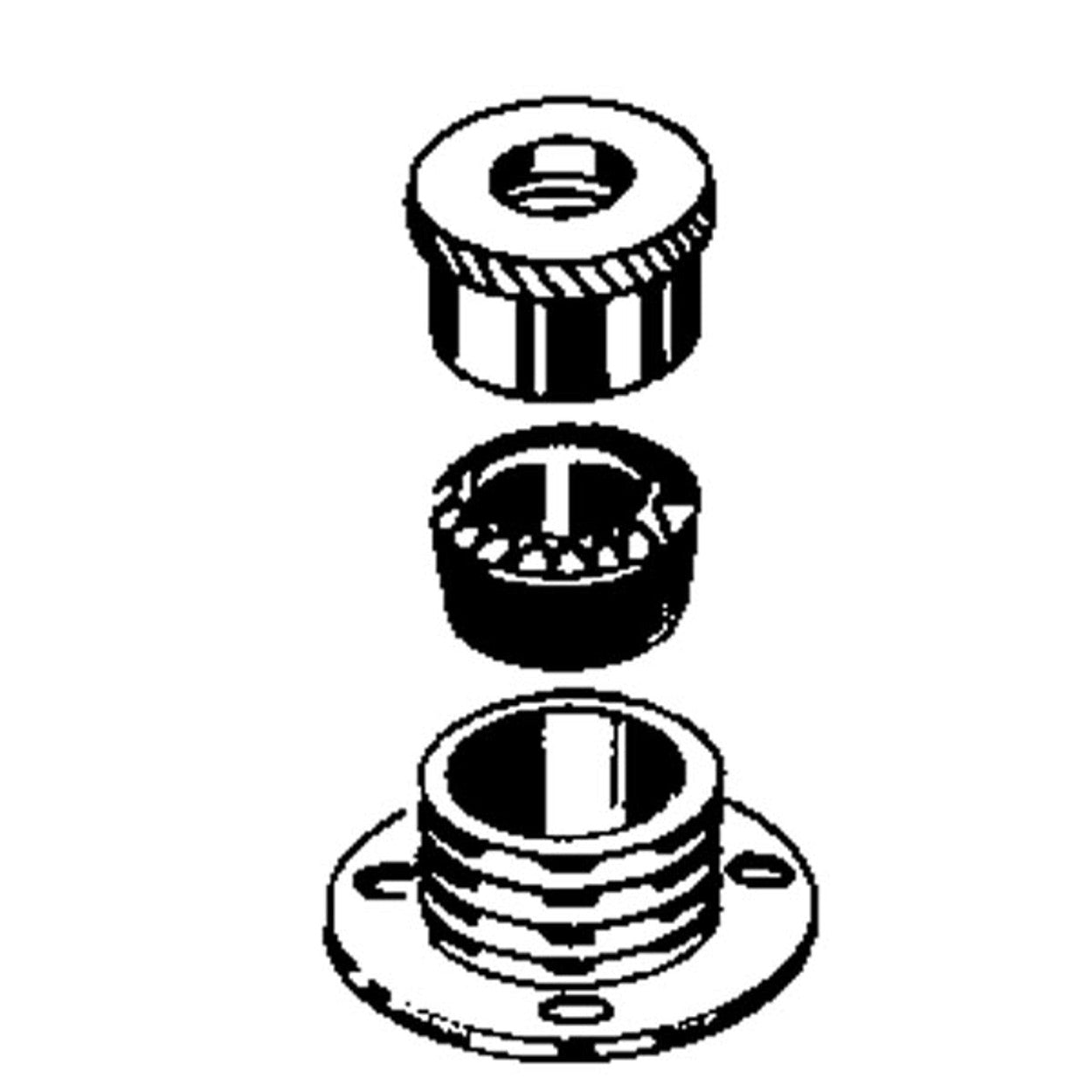 Passacavo stagno in ottone cromato per cavo da 8 mm trem