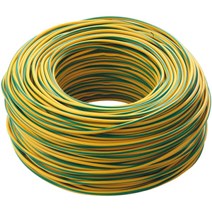 Cavo unipolare cordina unipolare antifiamma flessibile 1x1,5 mmq metri 100 no7v-k 05 giallo verde