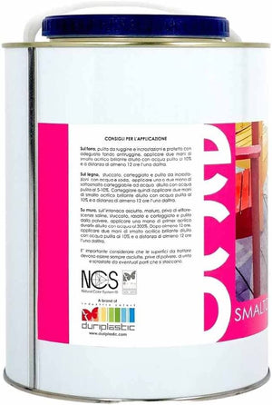 Ecolux smalto ecologico lucido acrilico ad acqua inodore per interno ed esterno *** tinta bianco perla, contenuto lit...