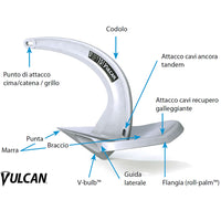 Ancora vulcan in acciaio zincato da kg 4