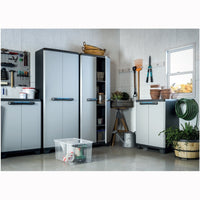 Armadietto alto a doppia anta e 3 ripiani cm 68x39x173 serie linear