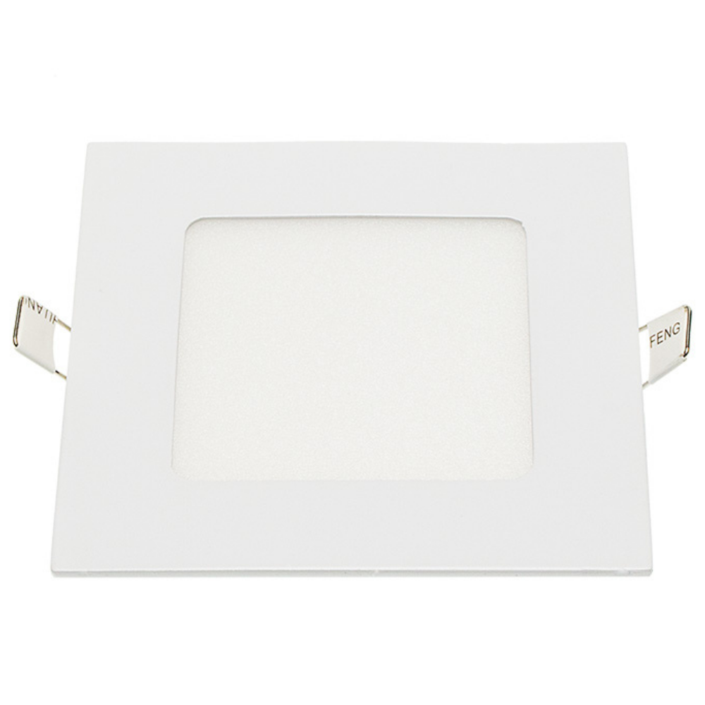 Pannello led incasso 11cm 6watt slim quadro soffitto alimentatore incluso temperatura 4500k 