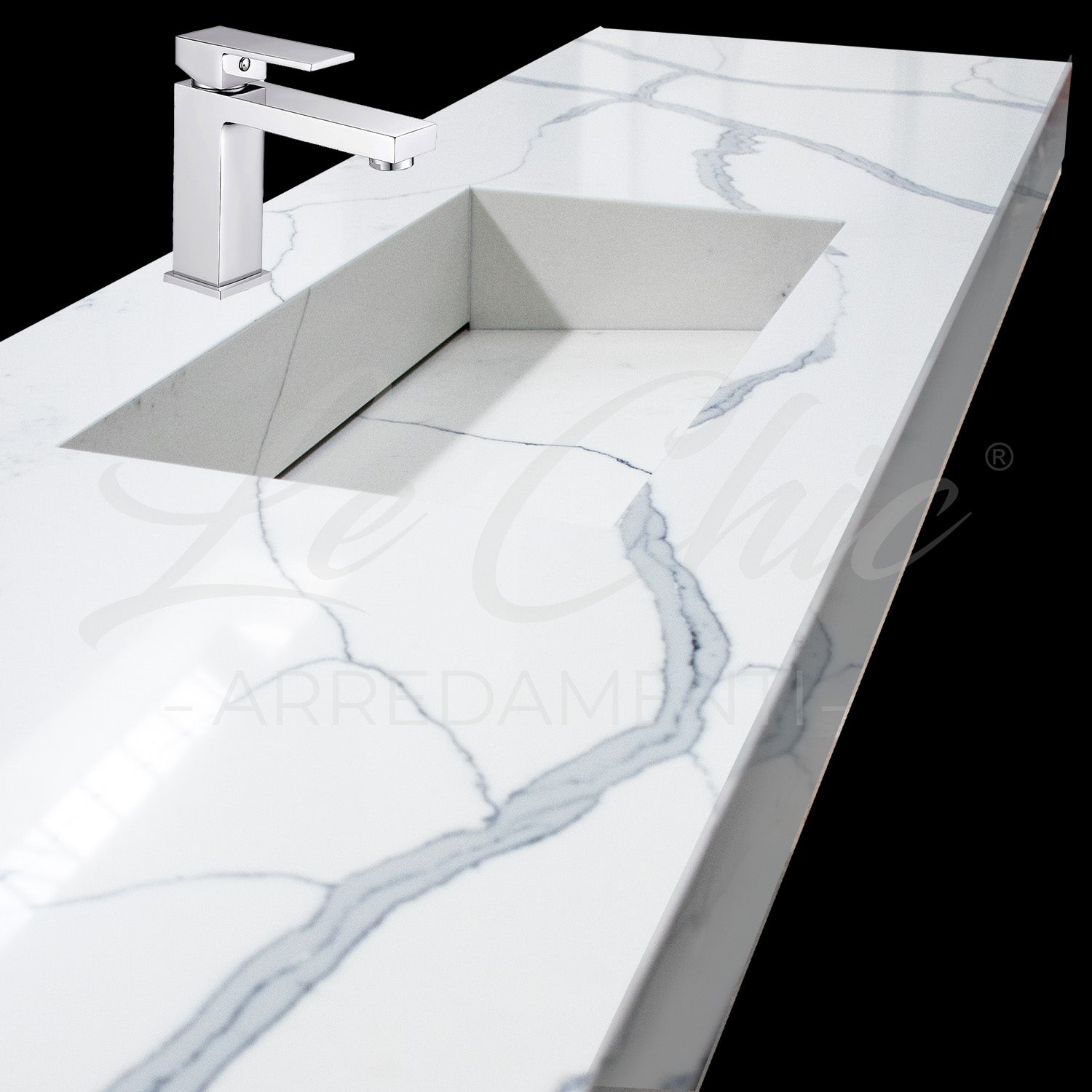 Mobile bagno luxury moderno sospeso - 120 cm