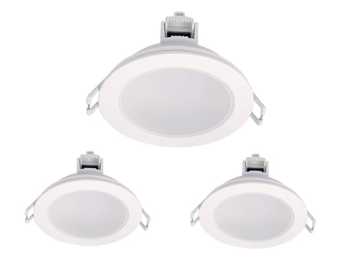 3 Pezzi Faretti Led Da Incasso Dimmerabile 5W 220V Rotondo Bianco 3000K Diametro 87mm Foro 70mm Impermeabile IP65