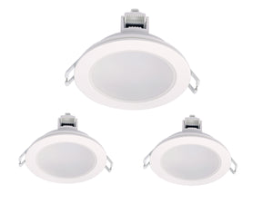 3 Pezzi Faretti Led Da Incasso Dimmerabile 5W 220V Rotondo Bianco 6500K Diametro 87mm Foro 70mm Impermeabile IP65