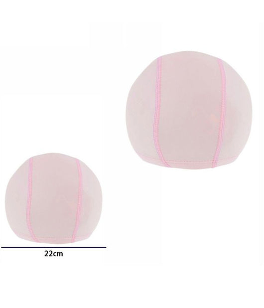 3 Pz Cuffia Piscina Mare Nuoto Pressata Monocolore Rosa Con Fascia Elastica 2 Cm         