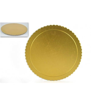 3 Vassoi Porta Torta Piatto 30 Cm 2mm Oro Tondo Circolare Cartone Dorato         