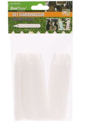 30 Pezzi Eticchette Targhette per Piante Fiori Da Giardino 123mm Bianco