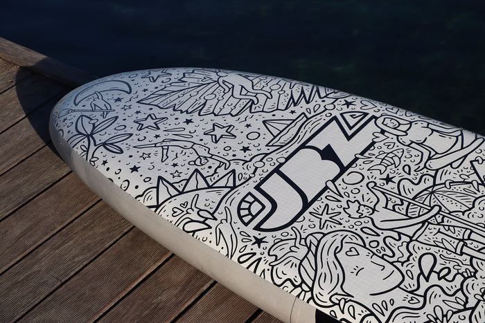 SUP Tavola Stand Up Paddle Gonfiabile 320x81x15 cm con Pagaia Zaino e Accessori Jbay.Zone Fra! Limited Edition