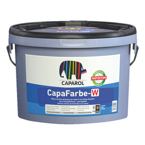 Capafarbe-W - Pittura Per Esterni Acrilica Durevole Agli Agenti Atmosferici Effetto Uniformante - 14L - Colore Bianco - Caparol