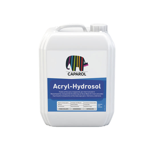 Acryl-Hydrosol - Fondo Fissativo E Consolidante A Base Acrilica Per Applicazioni Interni Ed Esterni - Trasparente - 5L - Caparol