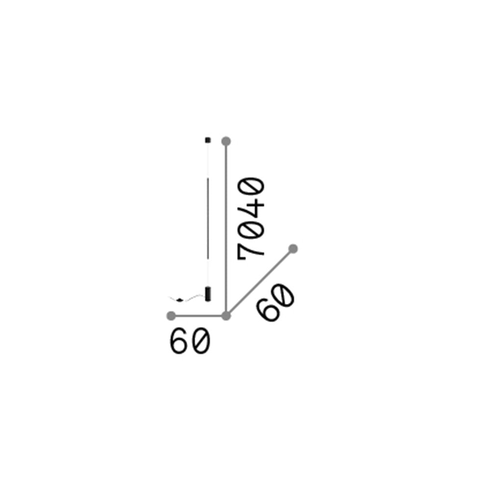 Applique Moderna Filo Metallo Ottone Led 15W 3000K Luce Calda