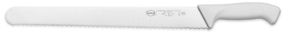 Coltello Pane Lama 37 cm Manico Antiscivolo Sanelli Skin Bianco