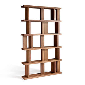 Libreria scaffale 120x23x195 cm in legno color noce