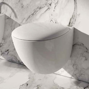 WC sospeso mascalzone con profonditÃ Â  ridotta di 48 cm Domus Falerii Mascalzone Con sedile Normal Close