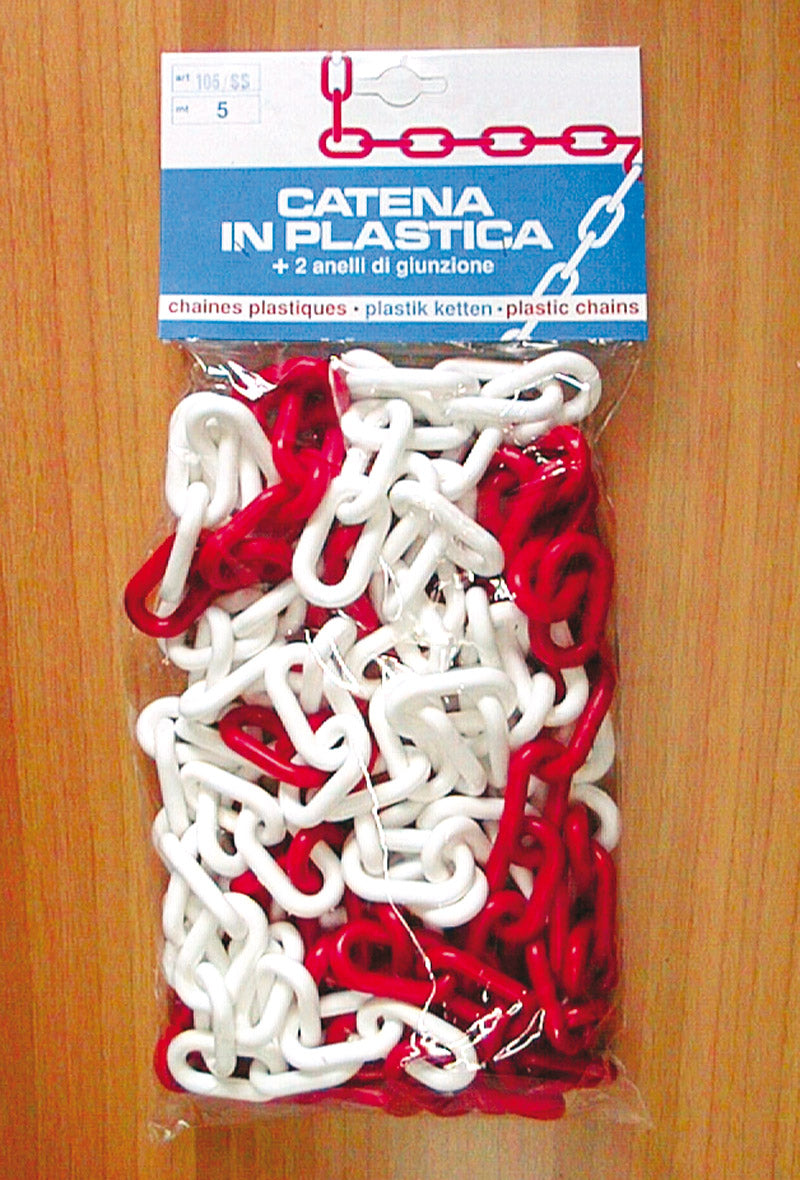 Catena segnaletica self service mt.5 col. bianco/rosso Ã˜ mm. 6 - 