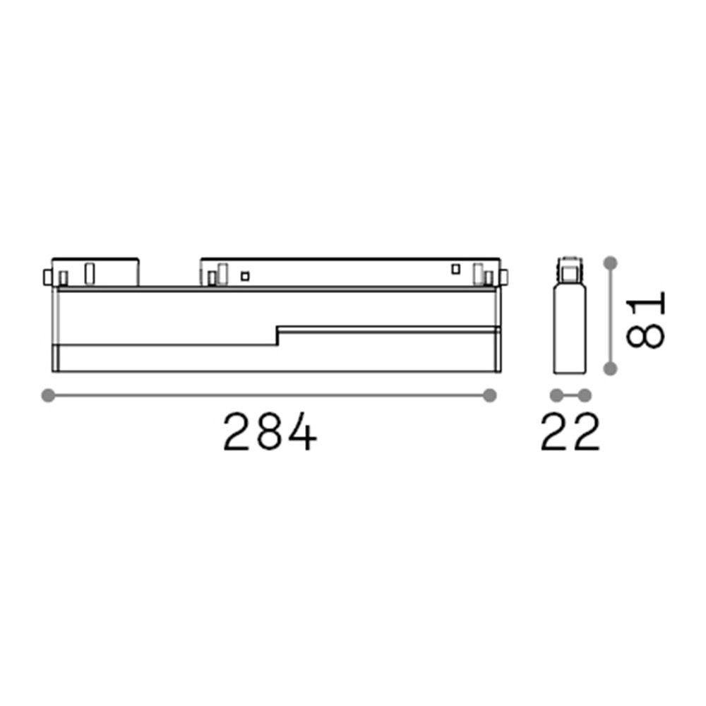 Sistema Magnetico Flessibile Ego Alluminio Nero 1 Luce 7W 3000K 1-10V