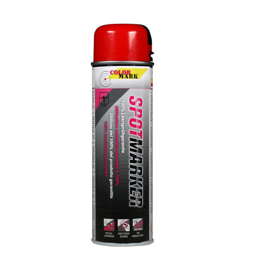 Colormark Spotmarker Marcatore Professionale Da Cantiere Per L'Edilizia Civile Da 500 Ml Colore Rosso Fluo - Duplicolor