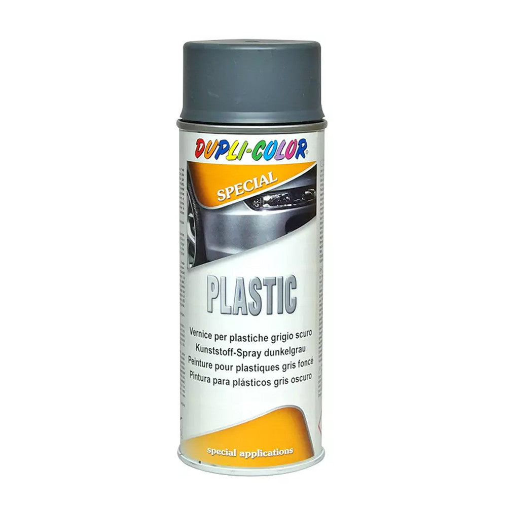 Plastic - Vernice Speciale Studiata E Ideale Per Le Parti In Plastica Colore Grigio Scuro Da 400 Ml - Duplicolor