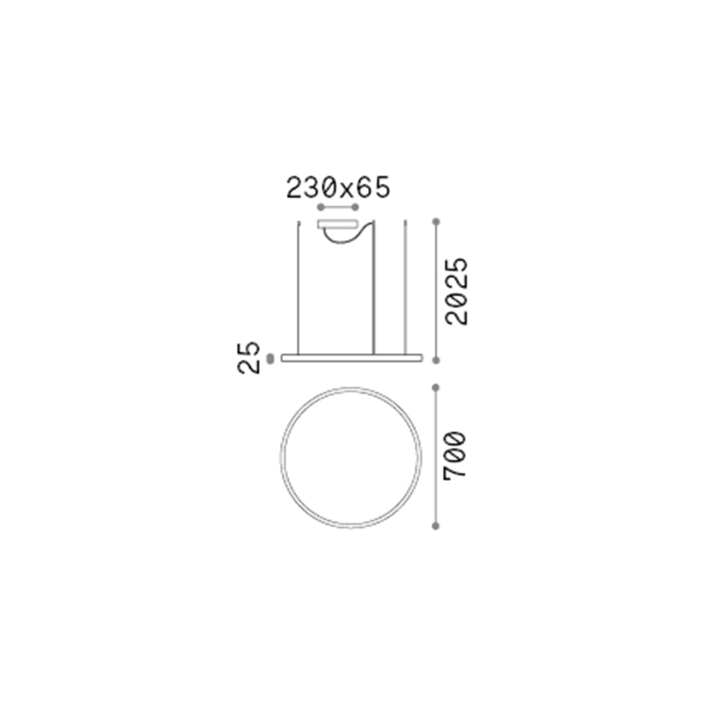 Sospensione Moderna Oracle Alluminio-Materie Plastiche Bianco Led 39W 3000K