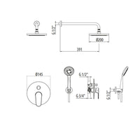 Kit doccia Gattoni miscelatore 2 vie, flessibile, soffione e doccino