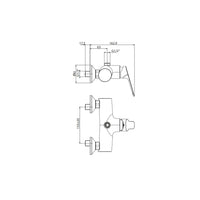 Miscelatore doccia esterno ottone cromo uscita alta  Gattoni H20MIX4000