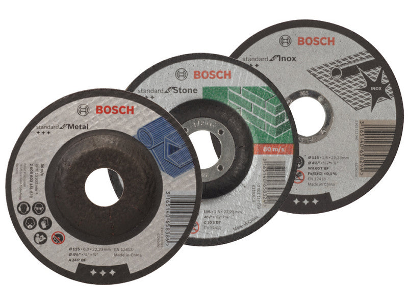 Bosch disco abrasivo a centro depresso per levigatura ferro Ã˜ mm. 230x6x22,2 (10 pezzi) - Bosch