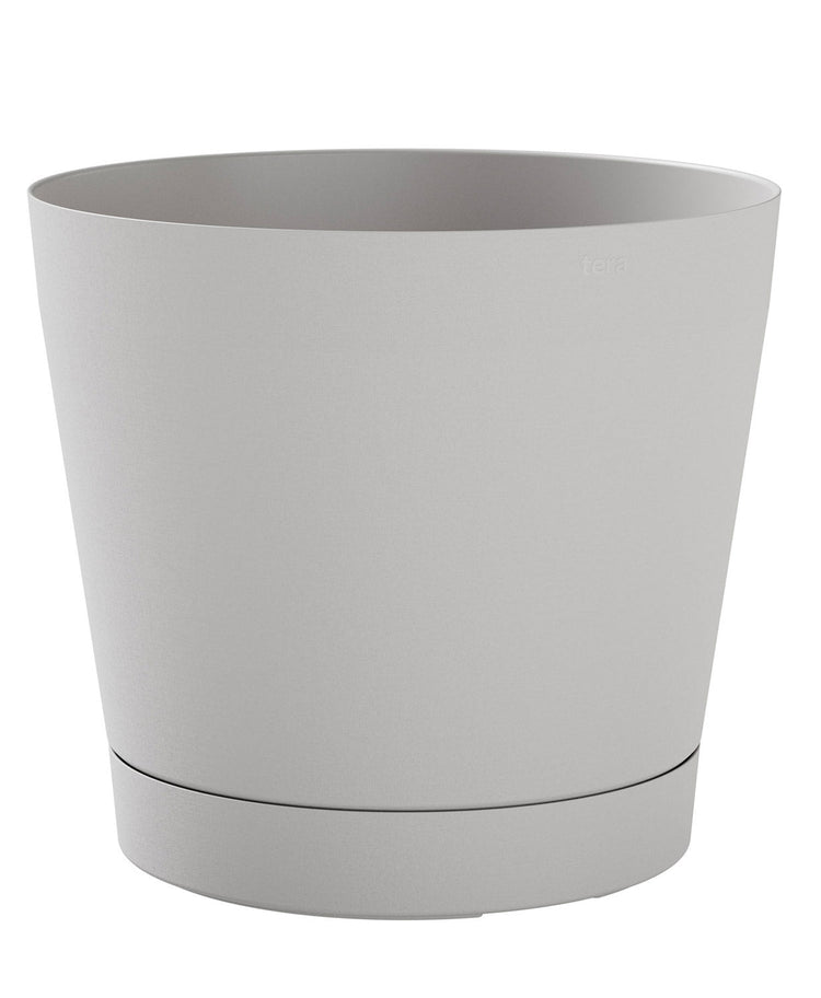 Vaso da Interno e Esterno Ø29x26cm in Plastica Orione 29 Grigio Chiaro