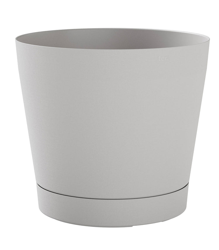 Vaso da Interno e Esterno Ø24x22cm in Plastica Orione 24 Grigio Chiaro