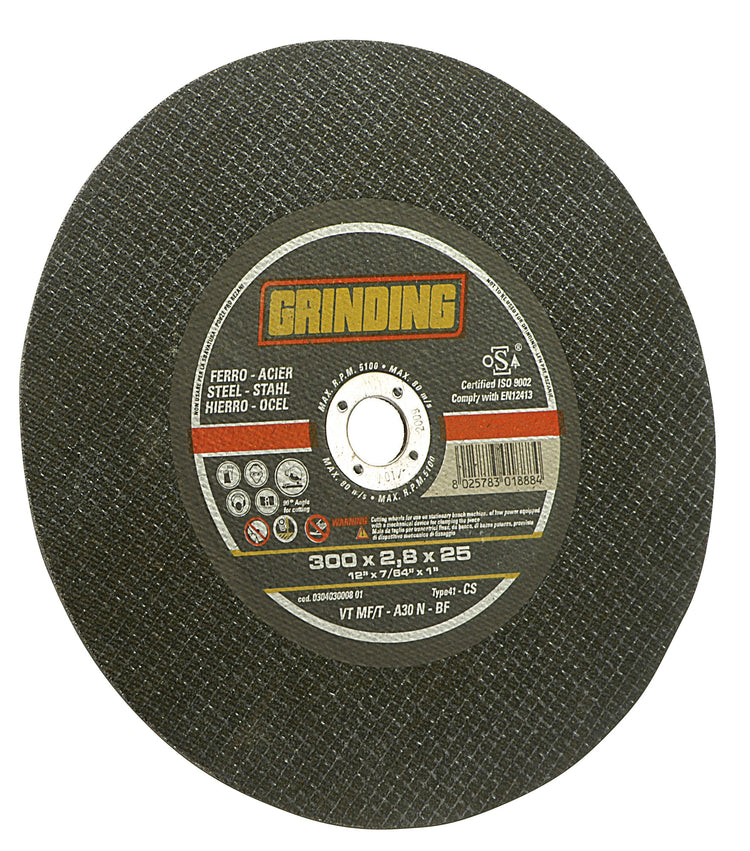 Grinding disco abrasivo piano per inox Ã˜ mm. 300x2,8x25,4 (25 pezzi) - Grinding