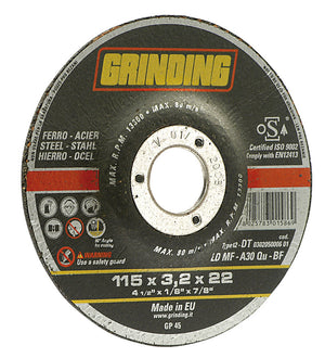 Grinding disco abrasivo centro depresso per ferro Ã˜ mm. 230x2,4x22,2 (25 pezzi) - Grinding