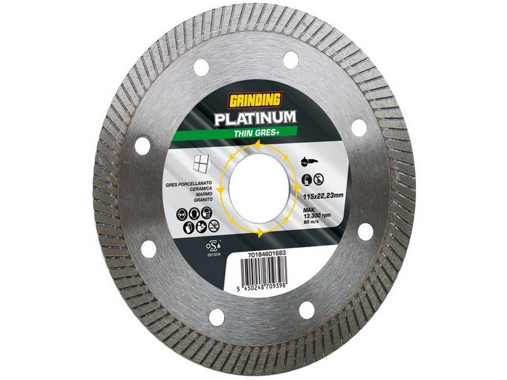 disco diamantato corona turbo platinum thin gres+ ï mm. 115x1,4x22,23 cod:ferx.vit52650