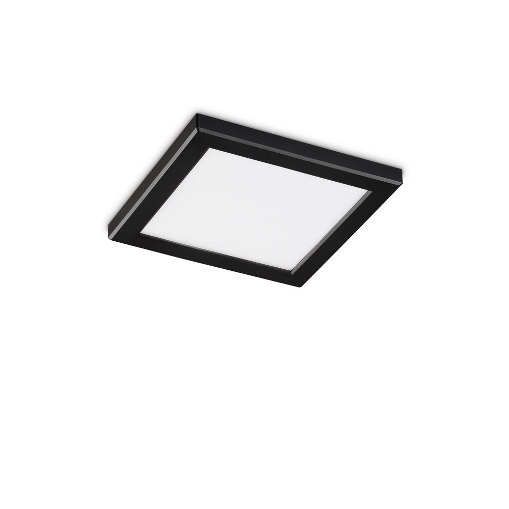 Plafoniera Moderna Aura Materie Plastiche Nero Led 20W 4000K