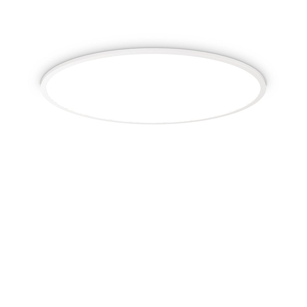 Plafoniera Moderna Fly Slim Alluminio-Plastiche Bianco Led 65W 3000K D90Cm