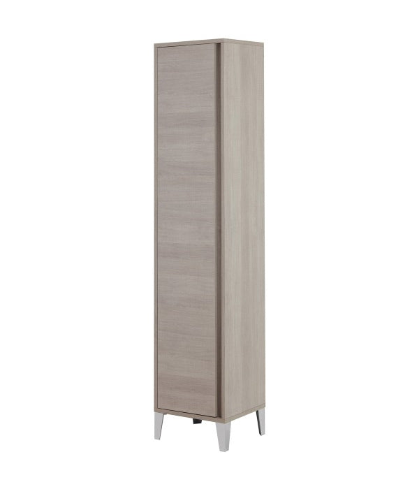 Mobile Colonna Portascopa Bianco Rovere Armadietto Mobiletto Bagno Alto Feridras Colore: Rovere